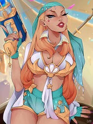 1girls bandana blonde_hair blue_eyes curvaceous curvy curvy_body curvy_female curvy_figure emmanuel_viola evviart female female_only ginger ginger_hair gradient_hair hourglass_figure league_of_legends light-skinned_female light_skin miss_fortune multicolored_hair orange_hair riot_games solo solo_female voluptuous voluptuous_female rating:Explicit score:29 user:randomaccount0897