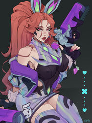 1girls battle_bunny_miss_fortune curvaceous curvy curvy_body curvy_female curvy_figure emmanuel_viola evviart female female female_only hourglass_figure league_of_legends light-skinned_female light_skin miss_fortune red red_eyes red_hair riot_games solo solo_female voluptuous voluptuous_female rating:Explicit score:53 user:randomaccount0897