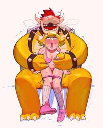 1boy 1boy1girl 1girls 2022 ahe_gao ambiguous_penetration big_dom_small_sub blonde_hair blue_eyes blush bowser bra breasts duo femsub from_behind human interspecies knee_socks kneehighs kneesocks koopa light-skinned_female light_skin maledom mario_(series) monstersofties nintendo one_breast_out panties princess_peach pubic_hair rolling_eyes sex size_difference socks sweat thick_thighs utter_domination visible_breath white_background white_socks rating:Explicit score:123 user:Tronitrus