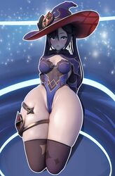 1girls 3d cameltoe female female_only genshin_impact leotard long_hair looking_at_viewer mona_(genshin_impact) pantyhose popogori skindentation solo tagme thick thick_thighs thighhighs thighs wide_hips witch_hat rating:Explicit score:293 user:Uglydude452