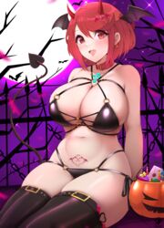 1girls breasts cleavage female halloween head_wings hi_res hips horns huge_breasts kaos_art latex light-skinned_female light_skin looking_at_viewer massive_breasts monolith_soft nintendo pubic_tattoo pyra red_eyes short_hair smile succubus succubus_costume succubus_horns succubus_tail succubus_tattoo tail thick_thighs thighs wide_hips xenoblade_(series) xenoblade_chronicles_2 rating:Questionable score:125 user:Azure_Shadow