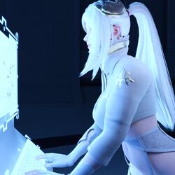 1boy1girl 3d animated ass athletic_female big_ass big_breasts big_penis blue_eyes bubble_butt cosplay doggy_style female female_focus from_behind human irelia_xan ireliabubblebutt jiggle league_of_legends light-skinned_male lingerie looking_at_viewer nier:_automata no_sound thick_thighs thighhighs video white_hair yorha_commander rating:Explicit score:472 user:AresTheMerciless