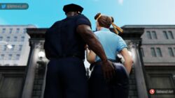 1boy 1girls 3d ass_grab big_ass capcom chun-li chun-li_(fortnite) cop dark-skinned_male dark_skin eskandart female fortnite huge_ass imminent_sex interracial large_breasts male police police_hat police_officer police_uniform policewoman street_fighter rating:Explicit score:57 user:EskandArt