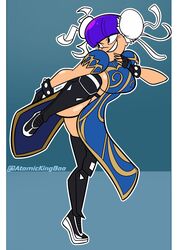 atomickingboo chun-li_(cosplay) glitch_techs miko_kubota outfit street_fighter training rating:Questionable score:32 user:SRSobotka