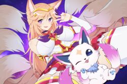 9_tails ahri alternate_costume alternate_hair_color alternate_hairstyle animal_ear_fluff animal_ears animal_girl big_breasts blonde_hair breasts busty child_bearing_hips cleavage clothing curvaceous curves curvy curvy_body curvy_female curvy_figure curvy_hips eyelashes eyeliner eyeshadow facial_markings female fluffy fluffy_ears fluffy_tail fluffy_tails fox fox_ears fox_girl fox_tail furry_tail hips hourglass_figure huge_breasts humanoid inner_ear_fluff kemonomimi kitsune large_breasts league_of_legends light-skinned_female light_skin long_hair magical_girl multiple_tails nine_tailed_fox pale-skinned_female pale_skin riot_games sollyz star_guardian_ahri star_guardian_series tail thick_thighs thighs vastaya video_games violet_eyes voluptuous wide_hips rating:Explicit score:15 user:LewdVesani