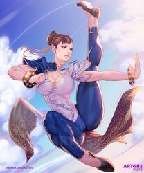 1girls arttoru big_breasts bulging_breasts cameltoe capcom chinese_clothes chun-li erect_nipples female female_only fully_clothed hairbun nipple_bulge solo street_fighter street_fighter_6 tagme rating:Questionable score:83 user:Dragon98