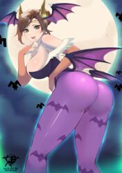 1girls alexandria_(xenoblade) artist_signature ass blush breasts brown_hair bubble_butt clothing darkstalkers female green_eyes head_wings hi_res highleg_leotard huge_ass huge_breasts kaos_art large_breasts leaning_forward leotard light-skinned_female light_skin long_legs morrigan_aensland_(cosplay) nintendo outdoors short_hair smile succubus_costume thick_thighs thighs tied_hair tights wings xenoblade_(series) xenoblade_chronicles_3 rating:Questionable score:76 user:Azure_Shadow