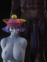 1boy 1girls 3d asian asian_female balls big_breasts big_penis blender blue_skin blush_stickers breasts capcom closed_mouth collarbone cpt-flapjack dark-skinned_male dark_skin darkstalkers duo faceless_male female frown hat hsien_ko huge_cock interracial jiangshi large_breasts lei-lei lei_lei looking_at_penis looking_to_the_side male muscular_male nipples nude nude_female nude_male penis penis_awe purple_hair self_upload shocked straight undead rating:Explicit score:46 user:Lt.Flapjack