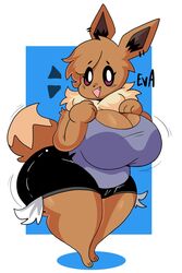 2022 big_breasts breasts cleavage dork_boi eevee female lewd_dorky nintendo pokemon thick_thighs thighs wide_hips rating:Explicit score:32 user:Iamindebt