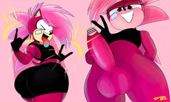 anthro ass big_butt big_penis breasts clothed clothing devil_horns_(gesture) eulipotyphlan female futanari genitals gesture gynomorph hair hedgehog hi_res intersex lgbt_pride mammal multicolored_tongue ota_(artist) penis pink_body pride_colors sega small_breasts solo sonia_the_hedgehog sonic_(series) sonic_the_hedgehog_(series) sonic_underground spiky_hair tongue transgender_pride_colors v_sign rating:Explicit score:83 user:bot