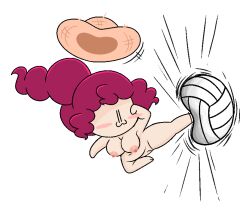  1girls breasts chibi female igivemadhead kicking lil_miss nude pussy tagme volleyball  rating:explicit score: user:bot