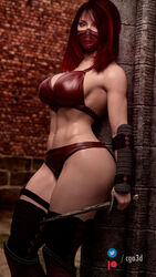 3d 3d_(artwork) abs athletic athletic_female big_ass big_breasts big_butt breasts bubble_ass bubble_butt busty cga3d curvy erotichris hourglass_figure kunoichi large_breasts mask mortal_kombat mortal_kombat_11 ninja pose posing red_hair seductive seductive_look skarlet thick thick_ass thick_thighs wide_hips rating:Explicit score:76 user:Crcole331