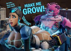 1girl1boy 3d ahe_gao bare_breasts blue_eyes blue_hair breast_expansion breasts cleavage doonography female fortnite fortnite:_battle_royale from_behind futuristic giant giantess glowing glowing_eyes growing growth human machine macro mecha mecha_team_leader nipples pleasure pleasure_face power_suit robot sex singularity_(fortnite) straddling vaginal vaginal_penetration vaginal_sex rating:Explicit score:144 user:Doonography