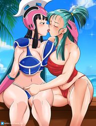 2022 2girls 2milfs bikini_armor blushing breast_press breast_squeeze breast_squish bulma_briefs cameltoe chichi chichi's_armor chichi's_helmet closed_eyes dragon_ball dragon_ball_(classic) female female_only francis_slv french_kiss lesbian lesbian_kiss looking_at_partner milf milfs muscular_female panties pushing_breasts_up shounen_jump slight_blush teenager time_paradox tongue tongue_out tube_top tubetop yuri rating:Explicit score:177 user:Duncan33303