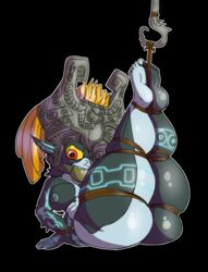 1girls angry ass_focus ball_gag bondage bound bound_ankles bound_legs bound_wrists gag gagged helmet imp legs_up lolguyboy looking_at_viewer midna orange_hair pointy_ears red_eyes rope rope_bondage shortstack solo solo_female tattoo tattoos the_legend_of_zelda thick thick_ass thick_thighs tied_hands tied_toes tied_up rating:Explicit score:33 user:DrMario444