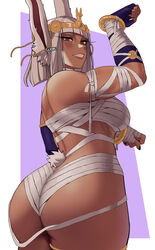 1girls big_ass bunny_ears cosplay dark-skinned_female dark_skin female female_only gud0c halloween holidays looking_at_viewer menat_(cosplay) miruko mummy_costume my_hero_academia pose red_eyes rumi_usagiyama short_hair solo street_fighter street_fighter_v tagme thick_ass thick_thighs rating:Questionable score:484 user:Uglydude452