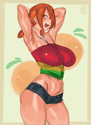 1girls armpits arms_up big_ass big_breasts female female_only khentaiu khentart nami navel one_piece one_piece_film_strong_world pre-timeskip red_hair shounen_jump solo rating:Explicit score:102 user:deleted8863