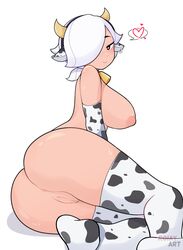 1girls anus areolae ass big_ass big_breasts brawl_stars breasts colette_(brawl_stars) cow_ears cow_print cowbell female female_only heart-shaped_pupils horns looking_at_viewer nipples ponytail pussy roixy_nsfw stockings tagme white_background white_hair rating:Questionable score:336 user:vulturia