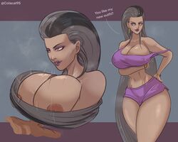 1boy 1girls 2d alternate_breast_size alternate_version_available big_breasts big_lips breast_squeeze breasts casual casual_clothes cleavage colacat95 color dialogue english_text female female_focus grey_hair hair hands-free hands-free_paizuri holding_breast huge_breasts large_breasts lips male milf mortal_kombat mortal_kombat_11 netherrealm_studios nipples paizuri paizuri_lead_by_female paizuri_under_clothes pajamas partial_male sindel straight text tip_peeking wide_hips rating:Explicit score:164 user:hortonthinks