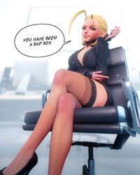 1girls 3d blonde_hair business_suit business_woman cammy_white capcom crossed_legs female female_only mikadawn office office_lady sitting solo solo_female street_fighter rating:Explicit score:39 user:KIngPiccolo