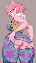 1girls anus ass ass_focus ass_shot back back_view badlavender black_sclera bubble_butt commission commission_art curly_hair female grabbing_own_ass grin hero_outfit_(mha) hi_res hips huge_ass huge_breasts looking_at_viewer low-angle_view mask mina_ashido my_hero_academia pink_body pink_hair pink_skin pussy short_hair smug smug_face smug_grin spread_anus thick_thighs thighs torn_clothes uncensored wide_hips yellow_eyes rating:Explicit score:544 user:Azure_Shadow