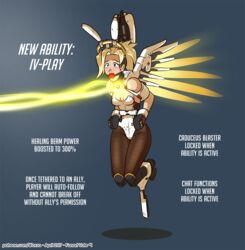 ball_gag blonde_hair bondage bunny_ears bunnysuit concept_art gag gagged handcuffed handcuffs handcuffs_on_ankles healing helpless humiliation mercy overwatch overwatch_2 text wossarem rating:Questionable score:88 user:witchmercy22