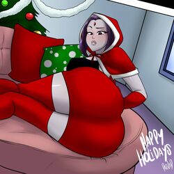 1girls ass big_ass bubble_butt cartoon_network christmas christmas_outfit dc dc_comics parvad purple_eyes purple_hair rachel_roth raven_(dc) teen_titans thick_ass rating:Questionable score:118 user:mxfix_mxbbin