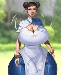 1girls brown_eyes brown_hair capcom chun-li female female_only fully_clothed huge_breasts hyper_thighs lips massive_ass massive_thighs solo street_fighter street_fighter_6 thunder_thighs weakj rating:Safe score:81 user:meriko