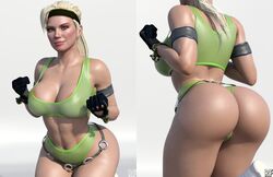 1girls 3d ass blonde_hair dat_ass female female_focus female_only grin headband long_hair mortal_kombat mortal_kombat_11 ponytail rude_frog smile smiling smiling_at_viewer smug solo solo_female sonya_blade thong rating:Questionable score:122 user:heYpetah