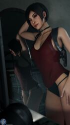 1girls 3d ada_wong ada_wong_(adriana) clothed echiee female female_only looking_at_viewer mirror pinup resident_evil resident_evil_2 resident_evil_2_remake solo rating:Explicit score:89 user:usuallyhappybutsometimessad