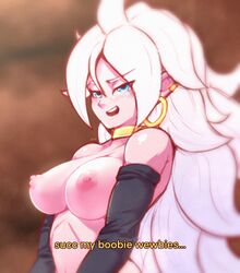 android_21 android_21_(good) bare_shoulders bio-android_(dragon_ball) blue_eyes breasts dragon_ball dragon_ball_fighterz jewelry looking_at_viewer majin majin_android_21 mrmlix pink_skin tagme white_hair rating:Explicit score:183 user:Doctorvalmont