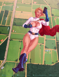 1girls cellphone dc exposed_breasts flying kara_zor-l karen_starr krysdecker nipples pinup power_girl solo_female superheroine superman_(series) rating:Explicit score:69 user:CyanMoon