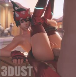 1boy 1girls 3d anal anal_grip animated blender cum cum_in_ass cum_inside female green_eyes green_hair huge_cock interracial kiriko_(overwatch) male miyukiva overwatch overwatch_2 partial_male penis sex sound straight threedust video rating:Explicit score:978 user:LnRBJDw2