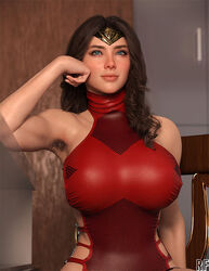 1girls 3d 3rd_party_edit armpit_hair armpits big_breasts dc dc_comics diana_prince female female_only fully_clothed rude_frog solo third-party_edit tight_clothing wonder_woman wonder_woman_(series) rating:Safe score:142 user:huyoce