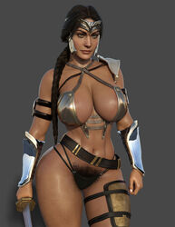 1girls 3d 3rd_party_edit absurd_res athletic athletic_female blue_eyes breasts brown_hair cleavage dc dc_comics diana_prince excessive_pubic_hair female female_only female_pubic_hair gauntlets grey_eyes hairy hairy_pussy hi_res injustice_2 large_breasts midriff olive_skin panties pubic_hair rude_frog solo sword tan tan-skinned_female tan_body tan_skin thighs third-party_edit wide_hips wonder_woman wonder_woman_(injustice) wonder_woman_(series) rating:Explicit score:167 user:huyoce