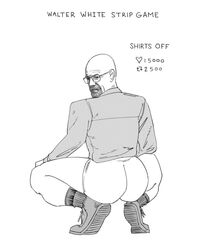 <3 1boy ass bald black_and_white breaking_bad broly_culo funny gay glare glasses goatee heart heisenberg male male_only meme monochrome old_man retweet_icon socks solo strip_game thicc_omni-man tighty_whities walter_white wrinkles xyanaid yaoi rating:Explicit score:47 user:davdhorn