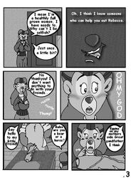 anthro baloo bear blush comic disney english_text female fur furry male mammal monochrome penis rebecca_cunningham straight talespin text the_five_year_bitch uncut rating:Explicit score:2 user:bot