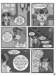 anthro baloo bear comic disney english_text female fur furry kit_cloudkicker male mammal monochrome rebecca_cunningham talespin text the_five_year_bitch rating:Explicit score:1 user:bot