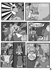 anthro baloo bear comic cum cum_in_mouth disney english_text fellatio female fur furry male mammal monochrome oral oral_sex penis rebecca_cunningham sex straight talespin text the_five_year_bitch undressing rating:Explicit score:1 user:bot