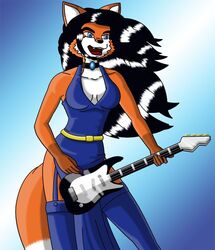 anthro bass_guitar black blue cassie dress furry guitar hair musical_instrument rating:Explicit score:0 user:bot