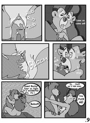 anthro baloo bear comic disney english_text female fur furry male mammal monochrome nude penetration penis pussy rebecca_cunningham sex straight talespin text the_five_year_bitch uncut vaginal_penetration rating:Explicit score:1 user:bot