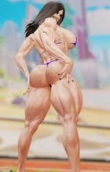 3d athletic_female big_ass big_breasts dat_ass looking_at_viewer looking_back mileena mortal_kombat mortal_kombat_(2011) muscular_arms muscular_female muscular_legs sevenarts sharp_teeth thick_thighs rating:Explicit score:26 user:MaskedAmazon