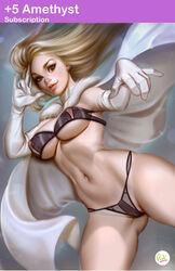 1girls bra bustier cleavage corset didi_esmeralda emma_frost female female_only marvel marvel_comics nipples panties pussy_visible_through_clothes pussy_visible_through_panties solo underwear white_panties white_queen x-men rating:Explicit score:23 user:Blueblaster69