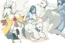  all_fours anthro anus arm_grab arm_pull avian beak big_breasts bird blue_body blue_feathers blue_hair bodily_fluids breasts canid canine cmuhui duo feathers female female_penetrated from_behind_position fur genitals gynomorph gynomorph/female gynomorph_penetrating gynomorph_penetrating_female hair hi_res intersex intersex/female intersex_penetrating intersex_penetrating_female interspecies mammal penetration penile penile_penetration penis_in_pussy prison_guard_position pussy questionable_consent scuted_arms scutes sex spread_pussy spreading stomach_bulge tail tail_grab tears vaginal_penetration white_body white_fur wrist_grab  rating:explicit score: user:bot