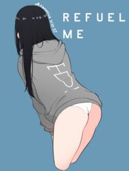  atamonica backview f-16 f-16-chan female hoodie long_hair panties tagme  rating:explicit score: user:commentary