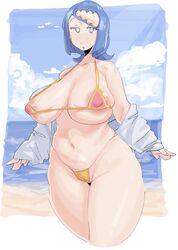 1girls areolae big_breasts bikini bikini_bottom bikini_top blue_eyes blue_hair blush breasts cleavage female female_only freckles freckles_on_face game_freak hair huge_breasts lana's_mother_(pokemon) leebongchun mature mature_female mature_woman milf mob_face mother pokemon pokemon_sm short_hair solo solo_female swimsuit swimwear thick_thighs thighs rating:Explicit score:207 user:daft_human