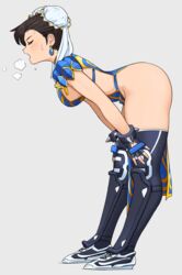 1girls alternate_costume chun-li female no_panties official_alternate_costume pelvic_curtain qipao shigenobu side_slit side_view solo solo_female street_fighter tagme rating:Questionable score:97 user:51mon