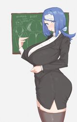 1girls ass big_ass big_breasts blue_eyes blue_hair breasts female female_focus game_freak hair huge_breasts lana's_mother_(pokemon) leebongchun legwear mature mature_female mature_woman milf mother outfit pokemon pokemon_sm teacher thick_thighs thighhighs thighs rating:Questionable score:147 user:daft_human