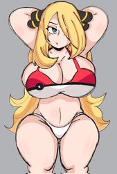 1girls alternate_breast_size armpits big_breasts breasts cintia_(pokémon) cynthia_(pokemon) dork_boi huge_breasts large_breasts lewd_dorky pokemon pokemon_dppt solo thick_thighs rating:Explicit score:35 user:wildhair20