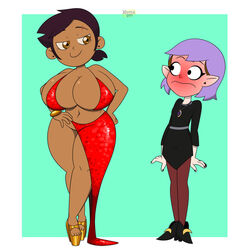 2girls amity_blight big_ass big_breasts big_butt canon_couple female female_only full-face_blush hourglass_figure huge_ass huge_breasts hyper_ass hyper_breasts luz_noceda multiple_girls purple_hair simple_background tagme_(artist) the_owl_house voluptuous xierra099 yuri rating:Explicit score:69 user:AFalseI